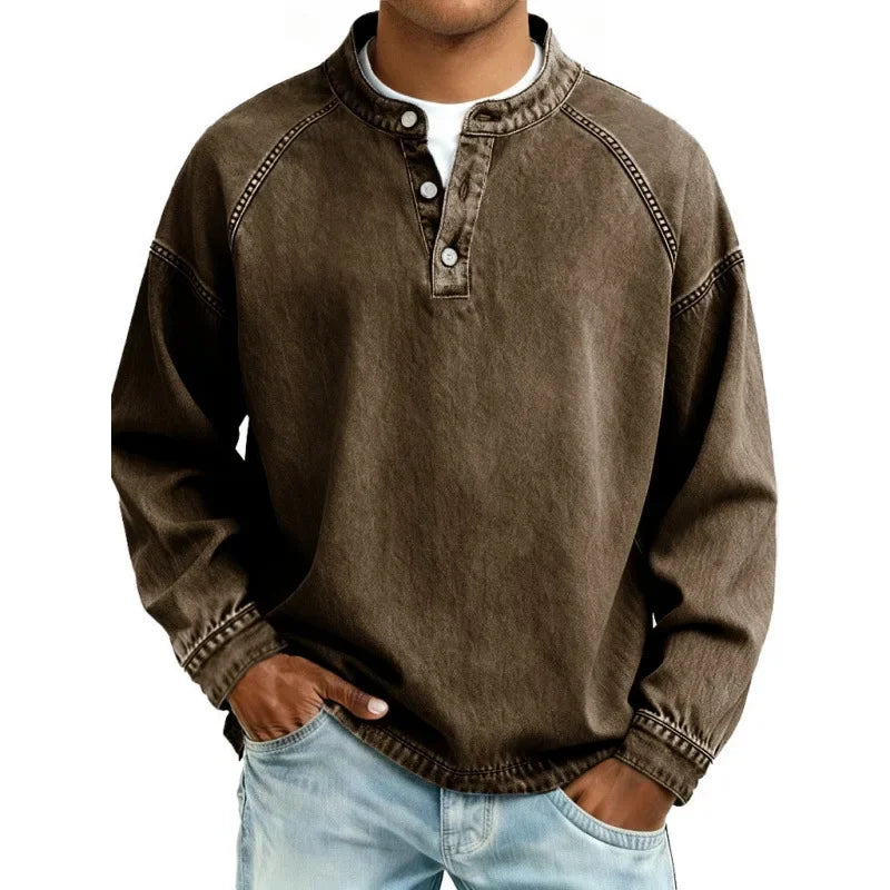 Thomas™ | Vintage Long sleeve Button up
