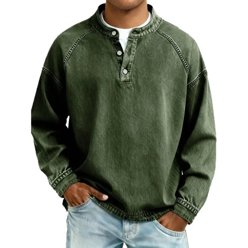 Thomas™ | Vintage Long sleeve Button up