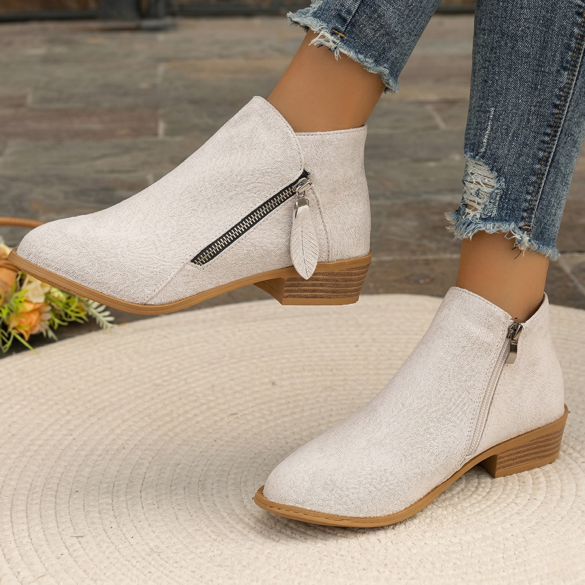 Jenna™| Elegant Zipper Shoes