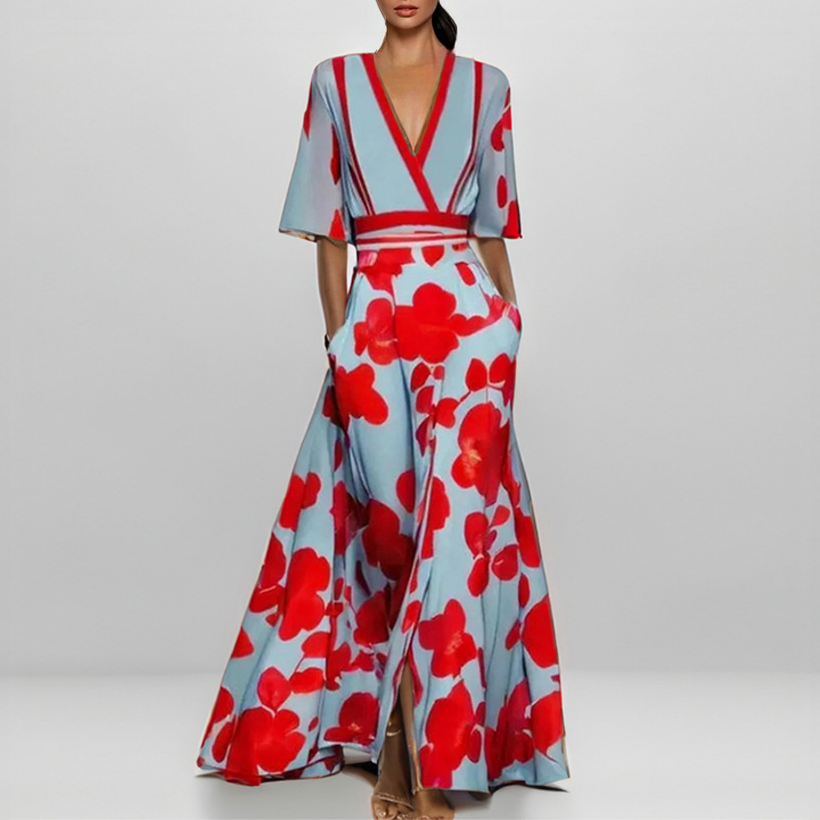 Joana™ | Floral Wrap Maxi Dress