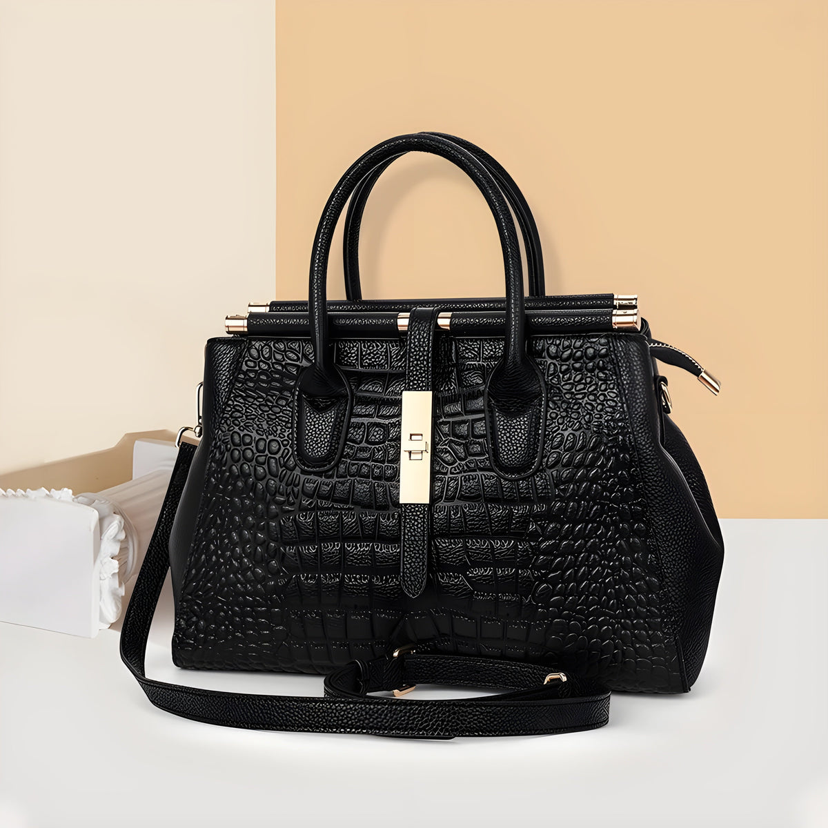 Milano Croc Leather Bag