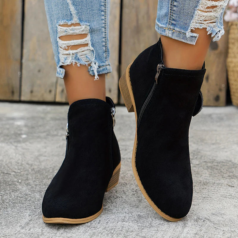 Jenna™| Elegant Zipper Shoes