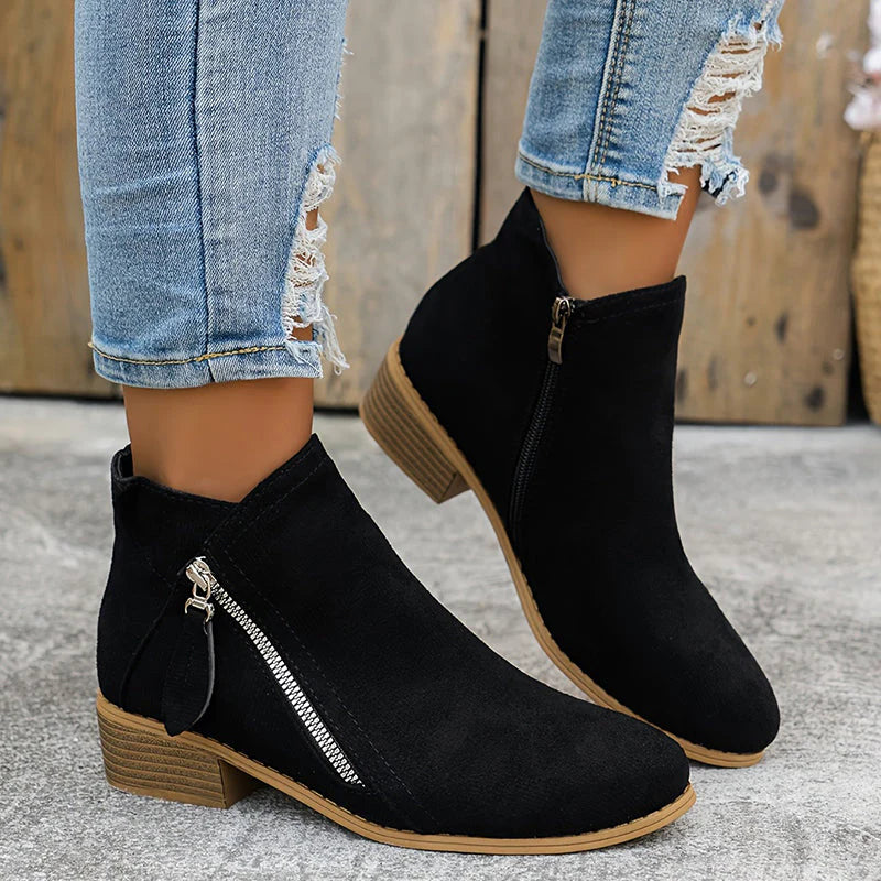 Jenna™| Elegant Zipper Shoes