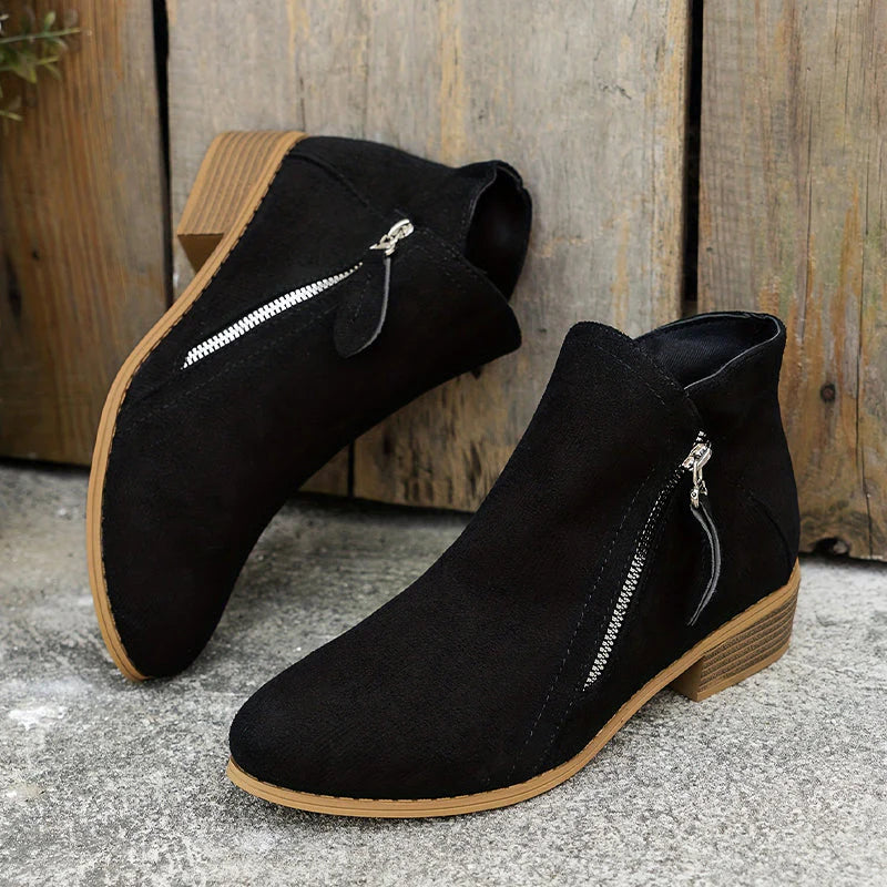 Jenna™| Elegant Zipper Shoes