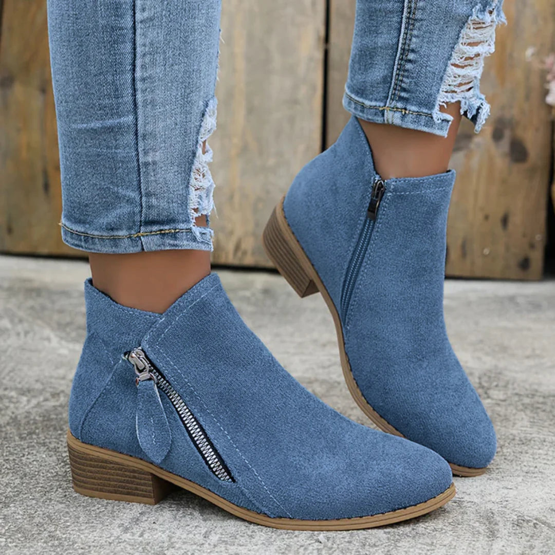 Jenna™| Elegant Zipper Shoes