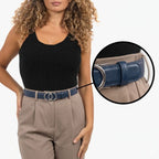 The Olivia™ Double-Ring Belt - Blue