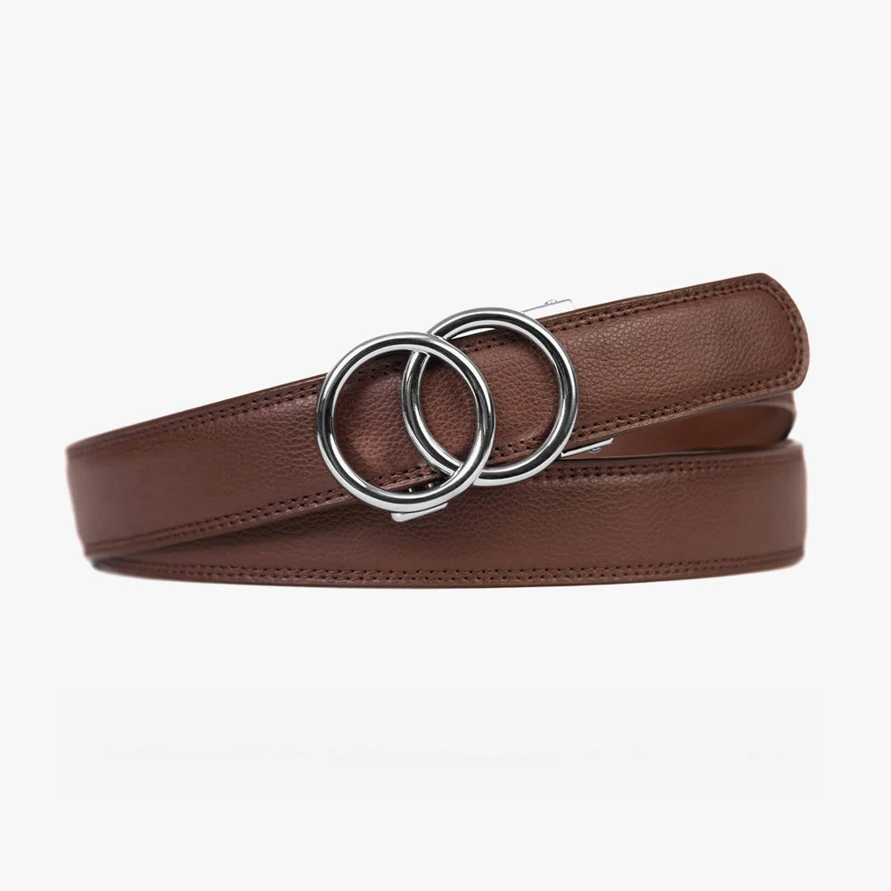 The Olivia™ Double-Ring Belt - Brown
