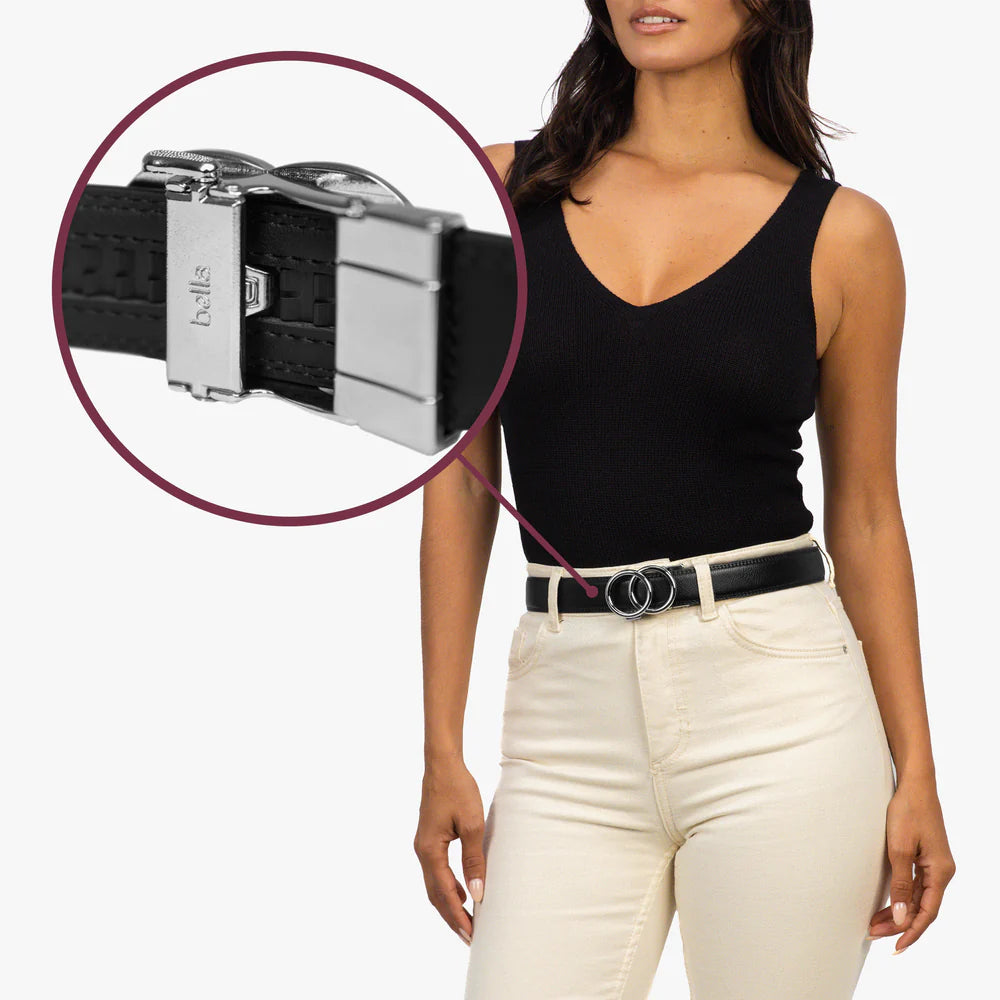 The Olivia™ Double-Ring Belt - Black