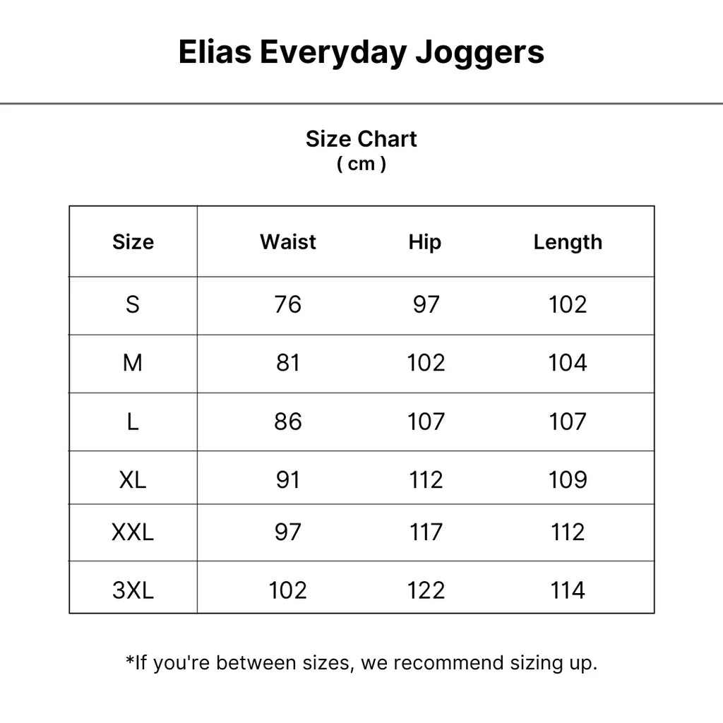 Elias ™ | Everyday Plaid Joggers size guide