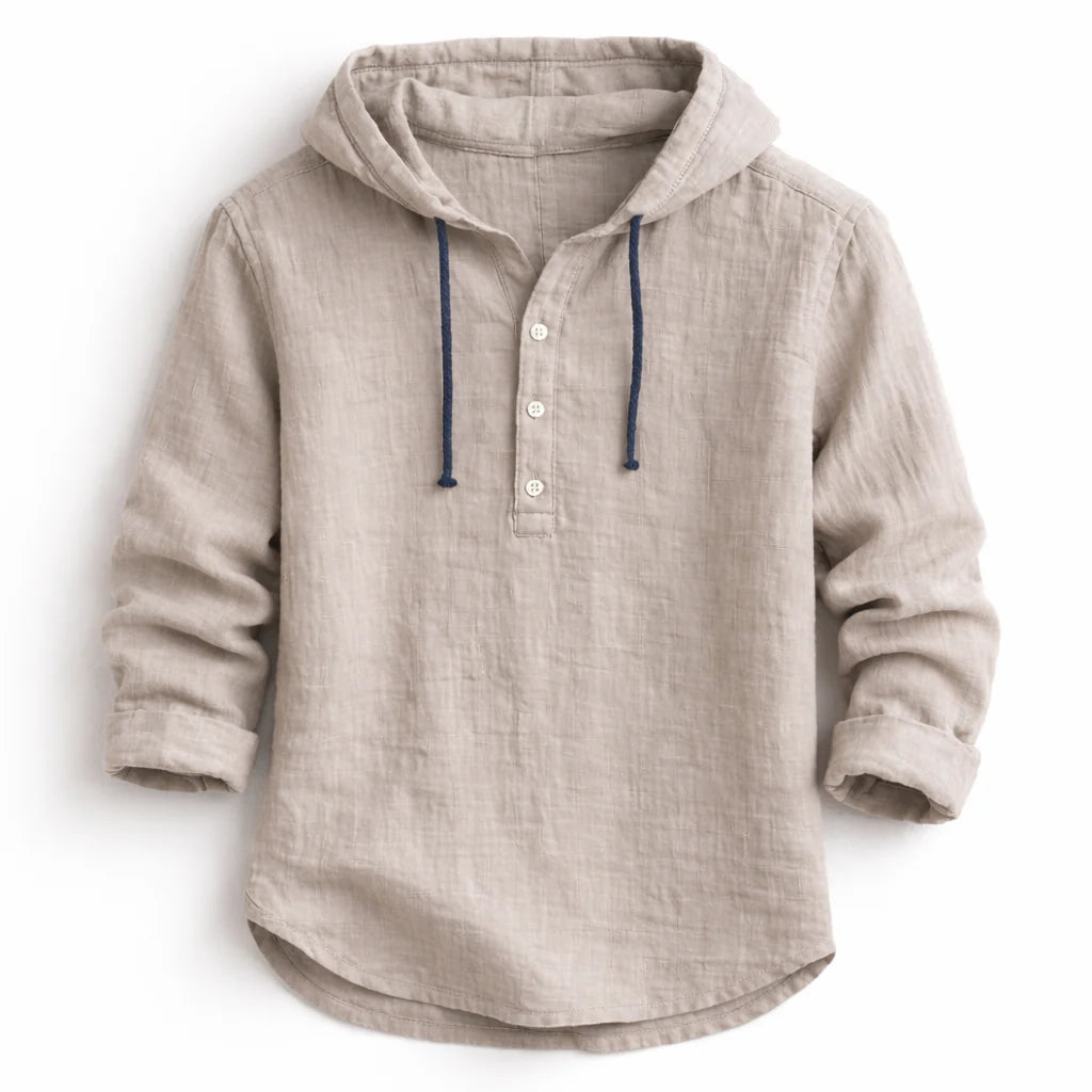 David™| Linen Hooded Shirt