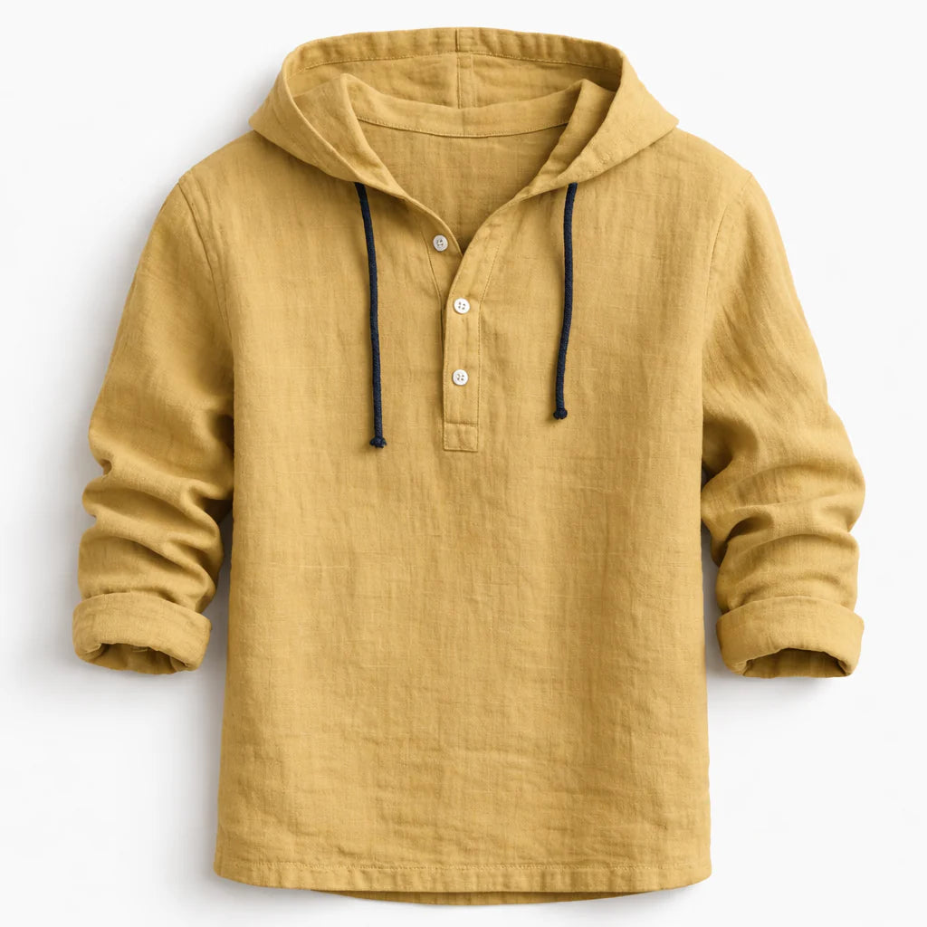 David™| Linen Hooded Shirt