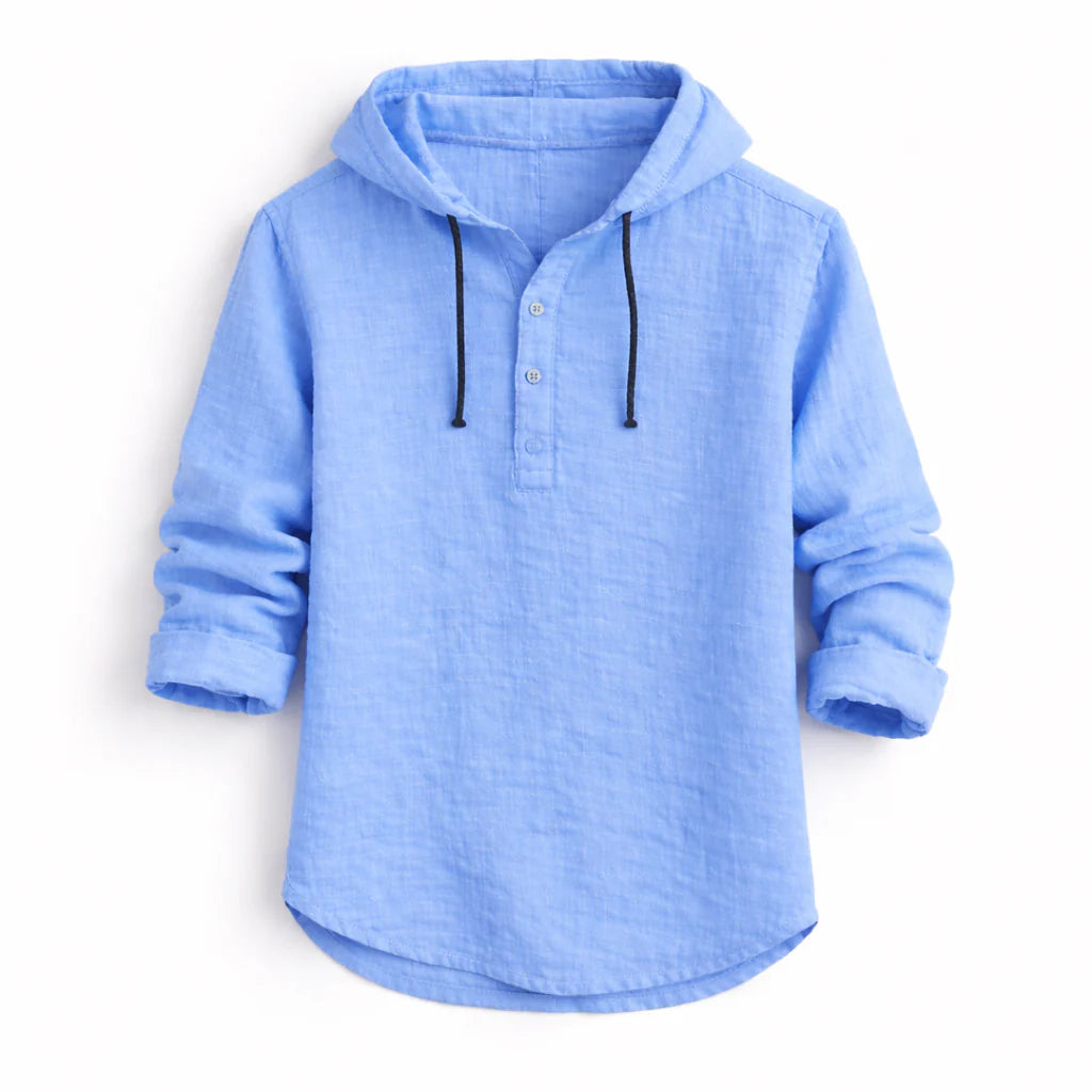 David™| Linen Hooded Shirt