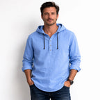 David™| Linen Hooded Shirt