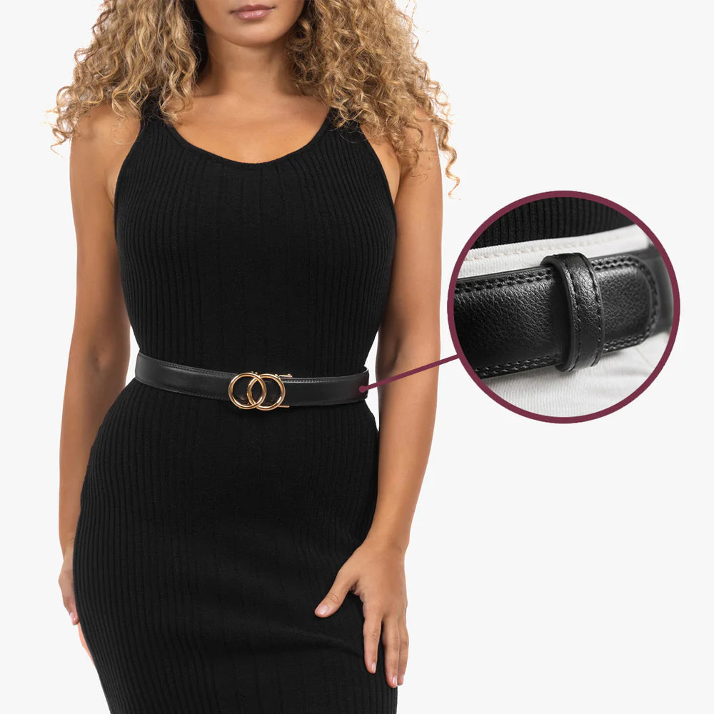 The Olivia™ Double-Ring Belt - Black