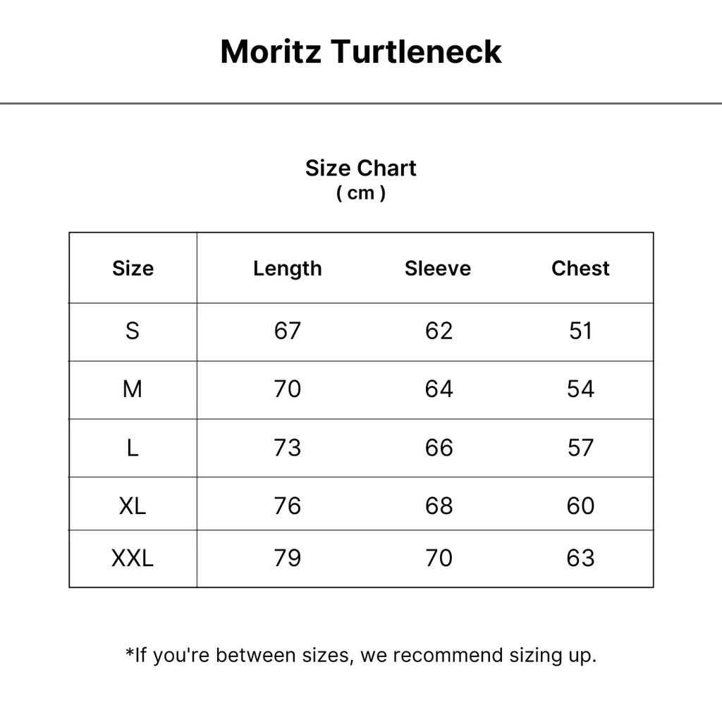 The Moritz™ | Turtleneck size guide