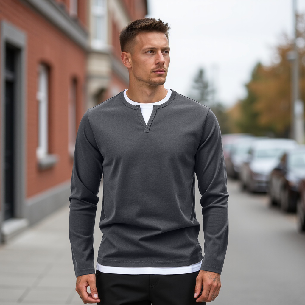 The Henley™ | Layered Long Sleeve