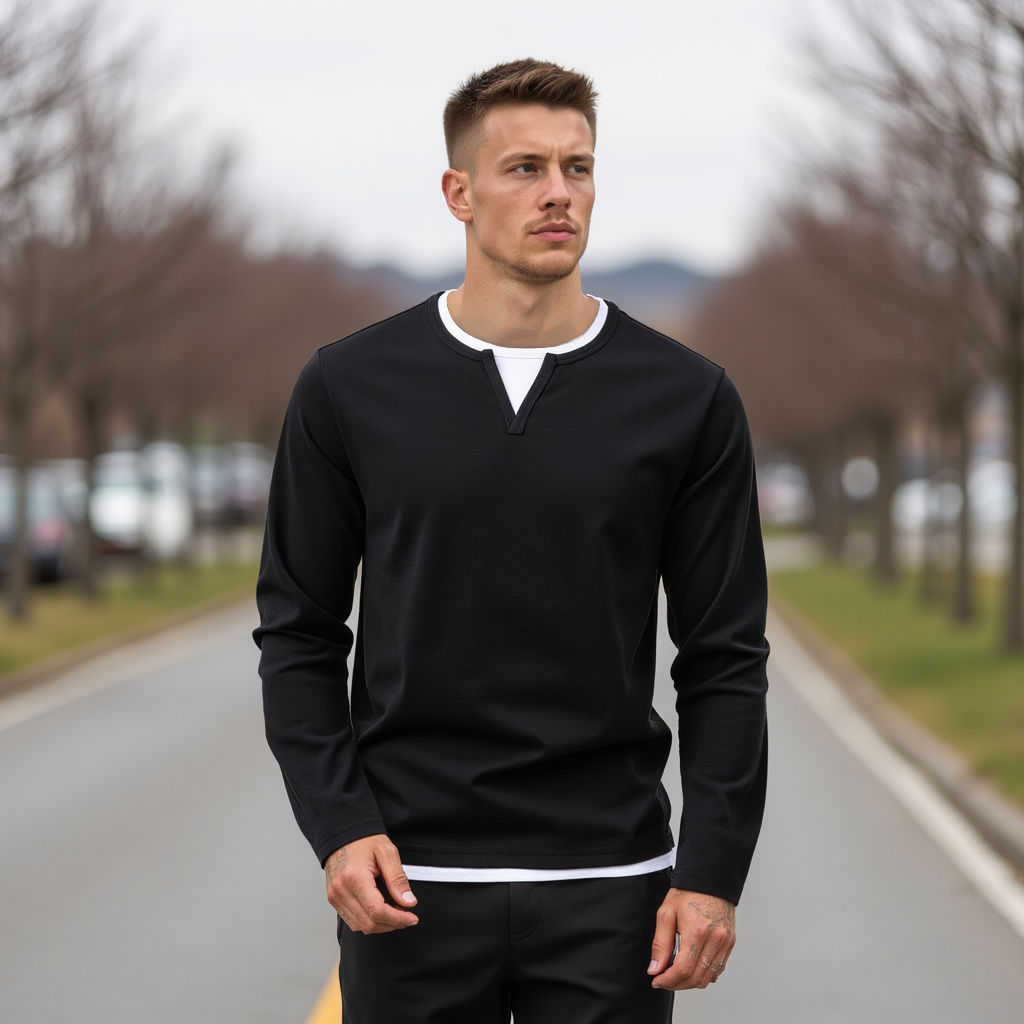 The Henley™ | Layered Long Sleeve