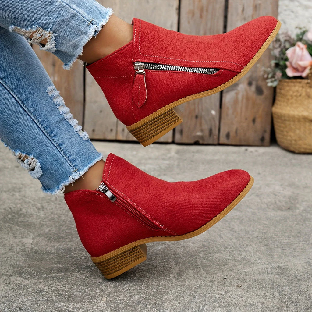 Jenna™| Elegant Zipper Shoes