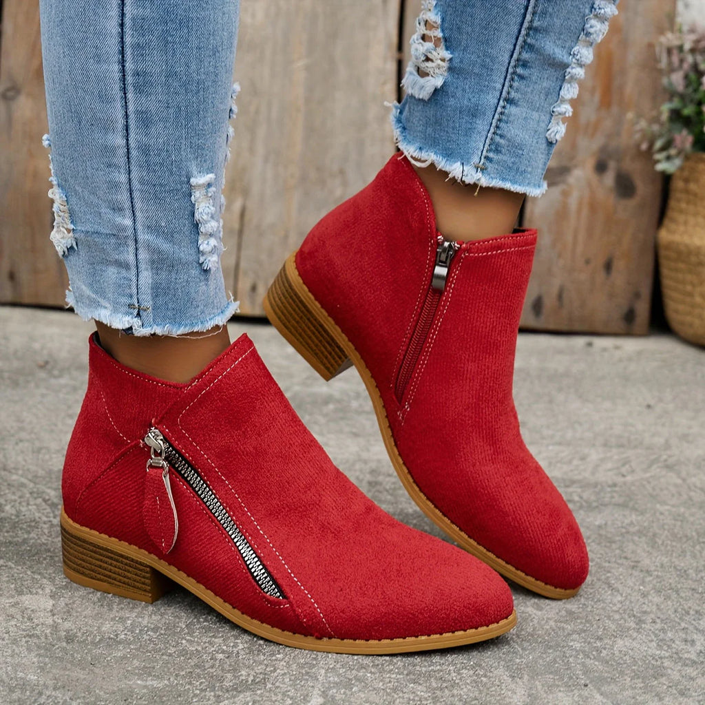 Jenna™| Elegant Zipper Shoes
