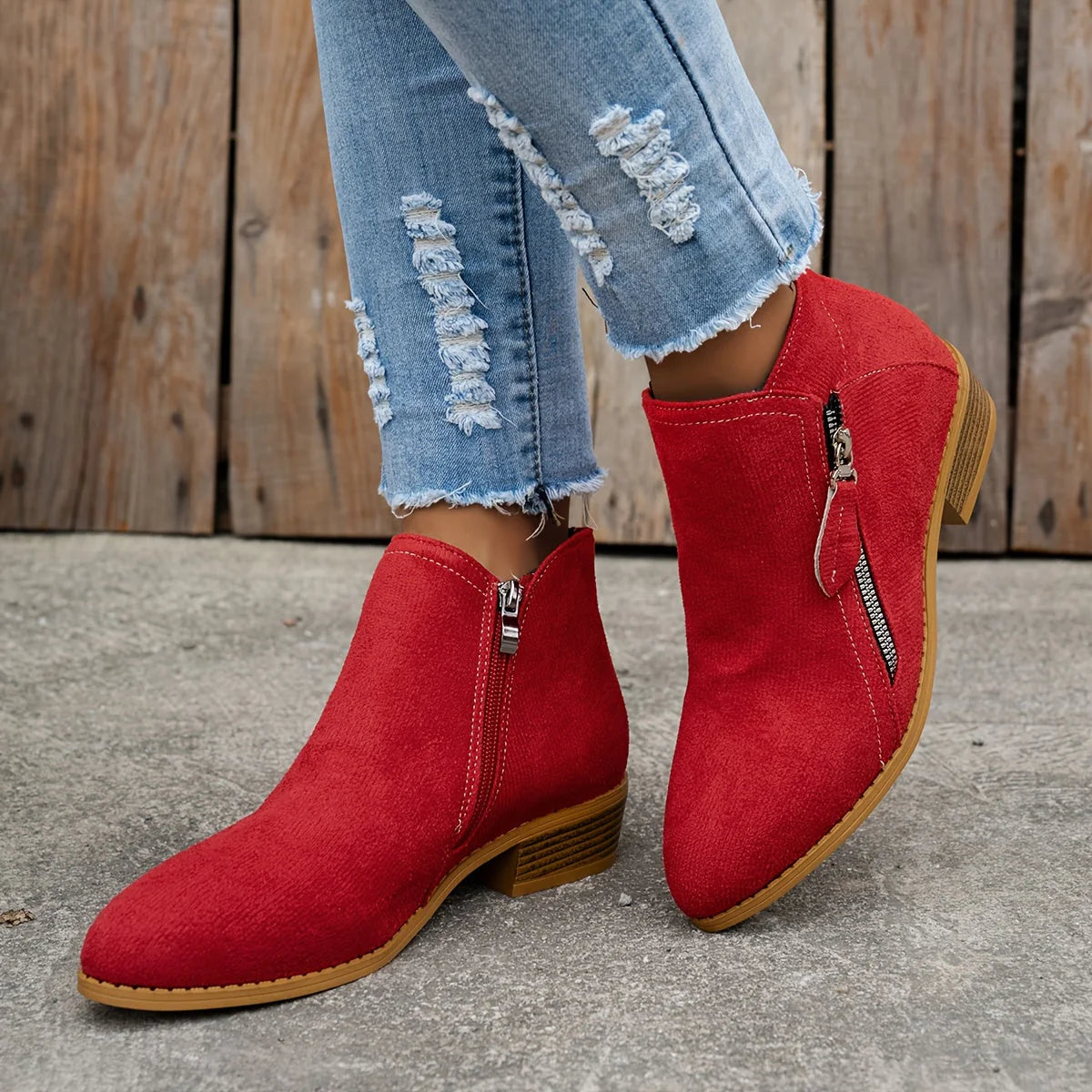 Jenna™| Elegant Zipper Shoes
