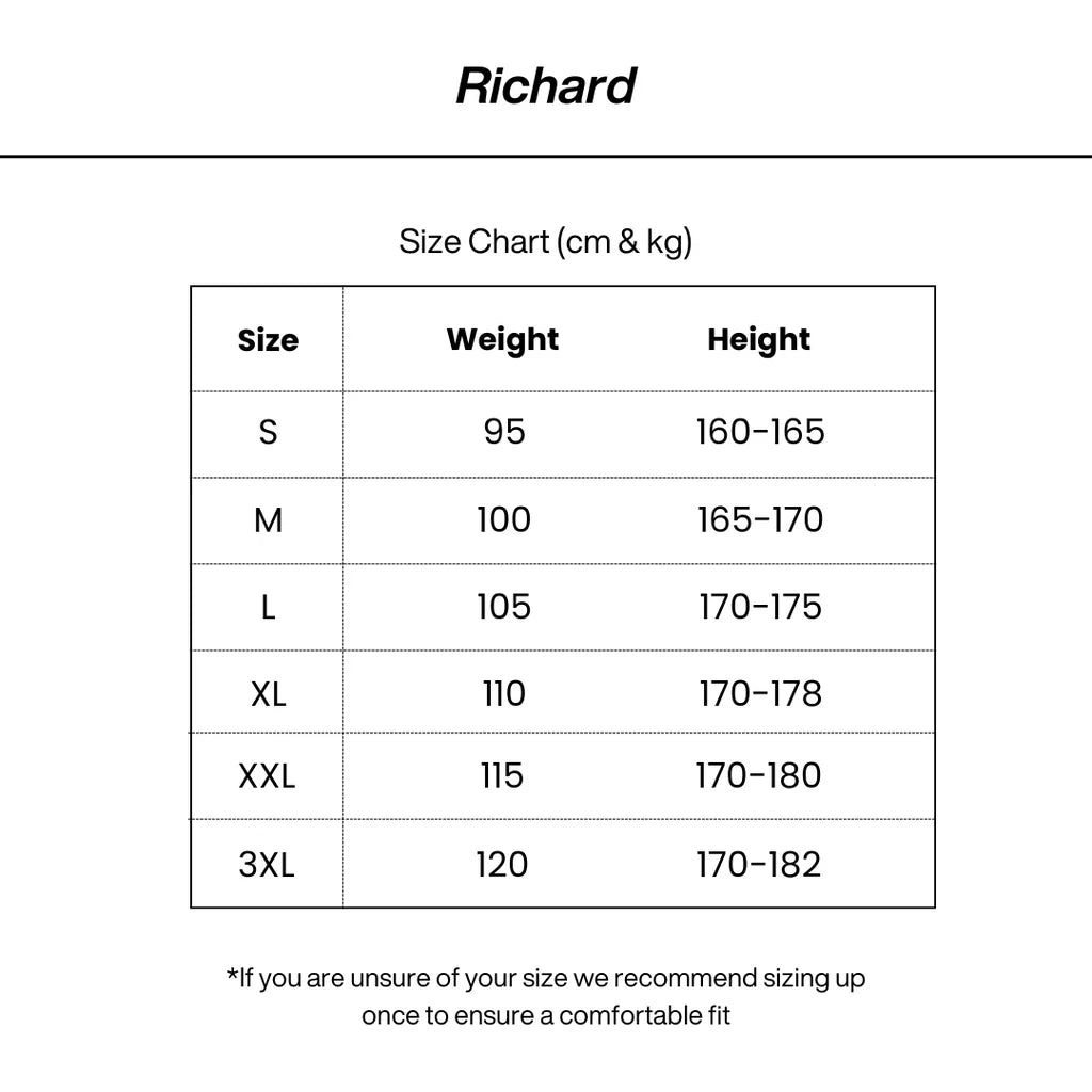 The Richard ™ | Denim Jacket size guide