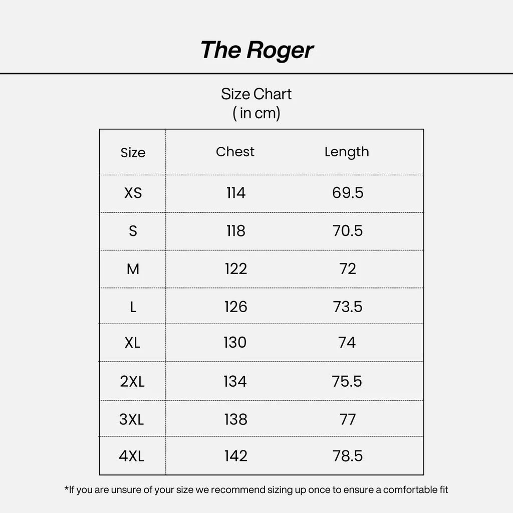 The Roger™ | Leather Jacket size guide