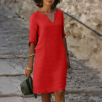 Josephine™ | Elegant V-Neck Dress