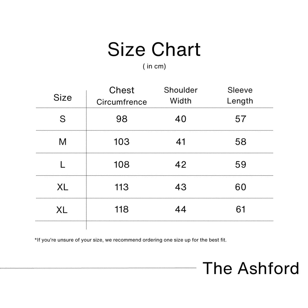 The Ashford™ | Australian Wool Turtleneck size guide
