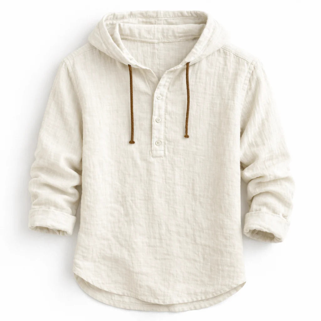 David™| Linen Hooded Shirt